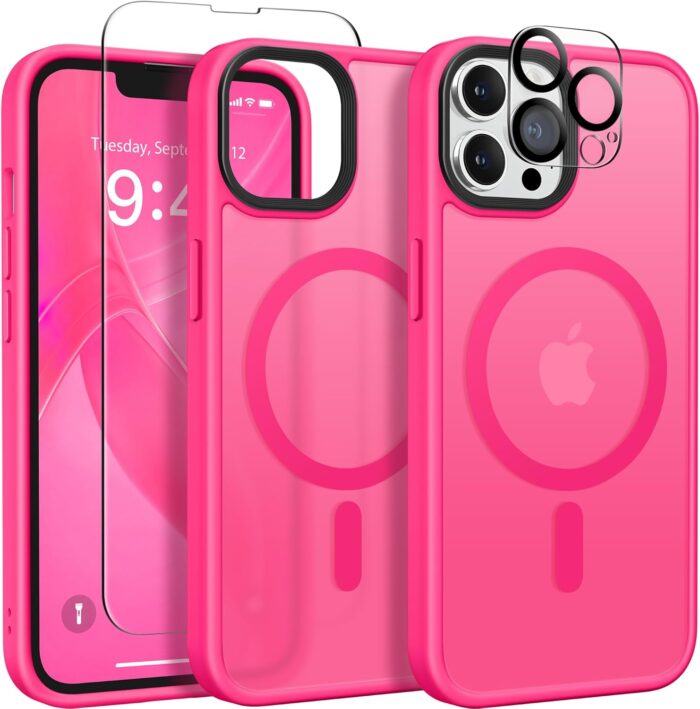 Hot Pink Shockproof Case for iPhone 13 Pro Max