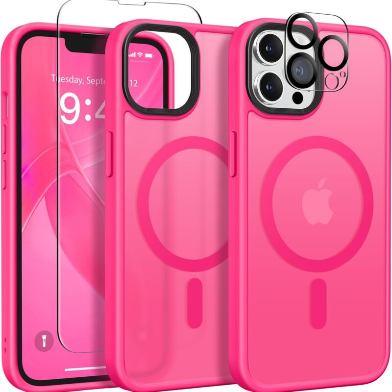 Hot Pink Shockproof Case for iPhone 13 Pro Max