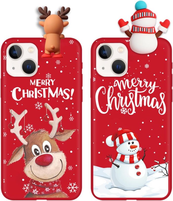 Cute Christmas Silicone Case for iPhone 14/13