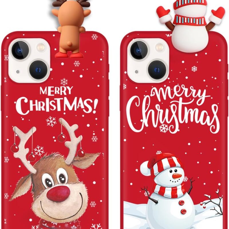 Cute Christmas Silicone Case for iPhone 14/13