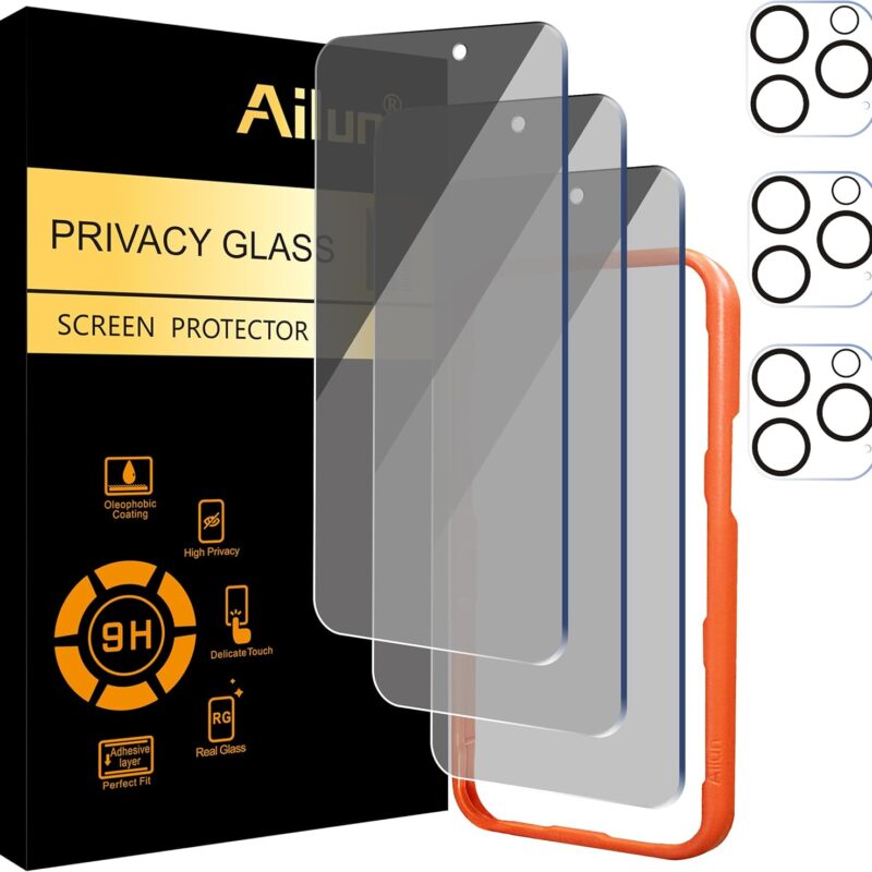 Privacy Screen and Lens Protectors for iPhone 16 Pro Max