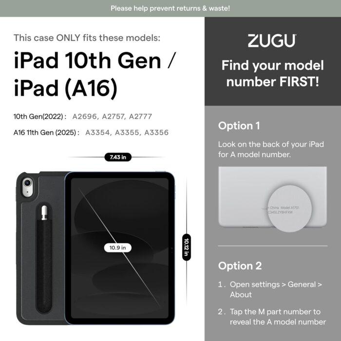 Magnetic Stand Sleep/Wake Cover for iPad 10.9"" 11th/10th Gen - Image 2