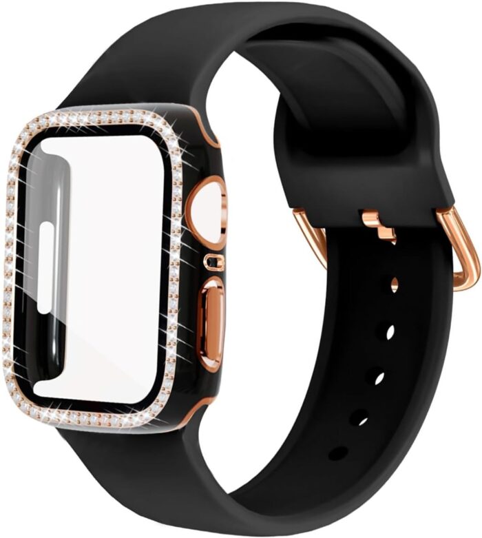 Stylish Silicone Bands and Case for Apple Watch