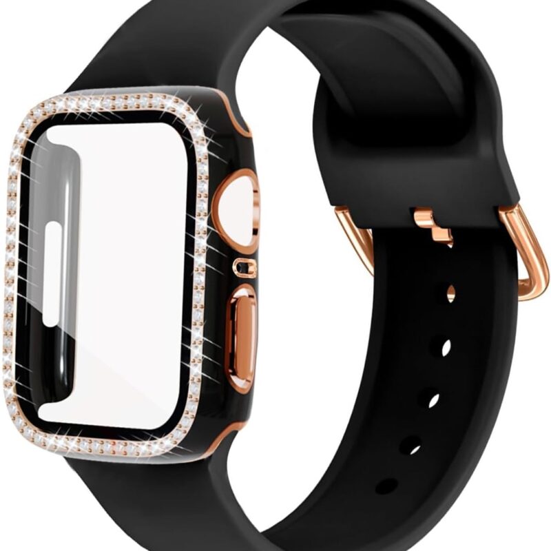 Stylish Silicone Bands and Case for Apple Watch