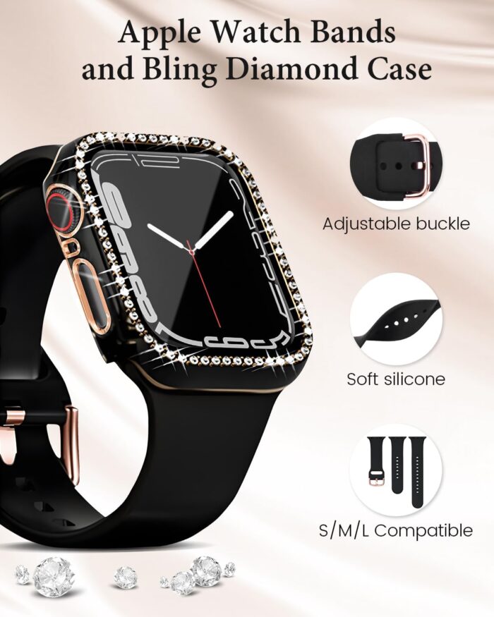 Stylish Silicone Bands and Case for Apple Watch - Image 2