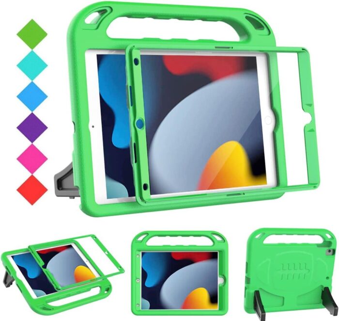 Shockproof Green iPad 10.2" Case for Kids