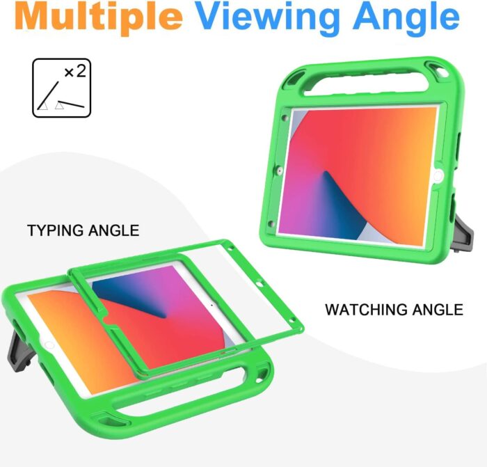 Shockproof Green iPad 10.2" Case for Kids - Image 5