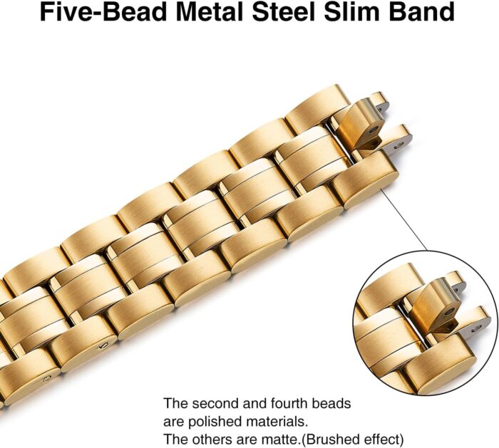 Gold Stainless Steel Wristband for Apple Watch - Image 2