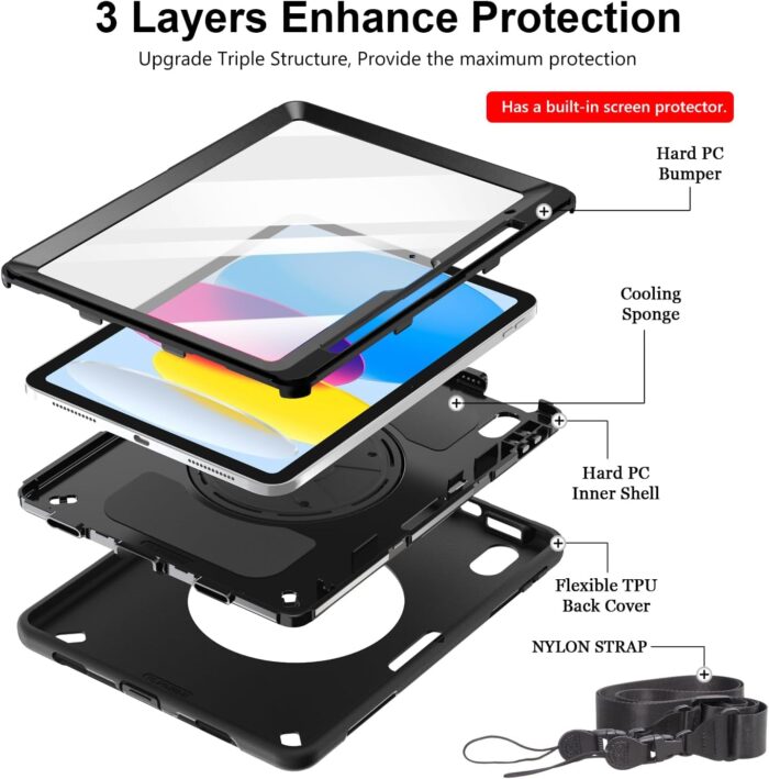iPad 11'' Case with Screen Protector and Accessories - Image 7