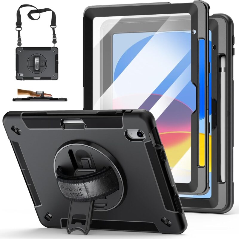 iPad 11'' Case with Screen Protector and Accessories