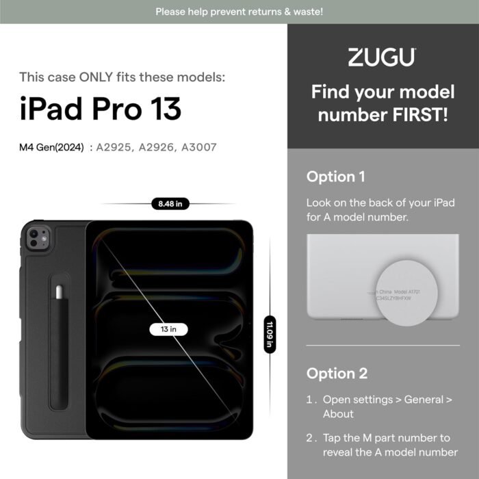 Slim Protective Cover for iPad Pro 13" - Image 2