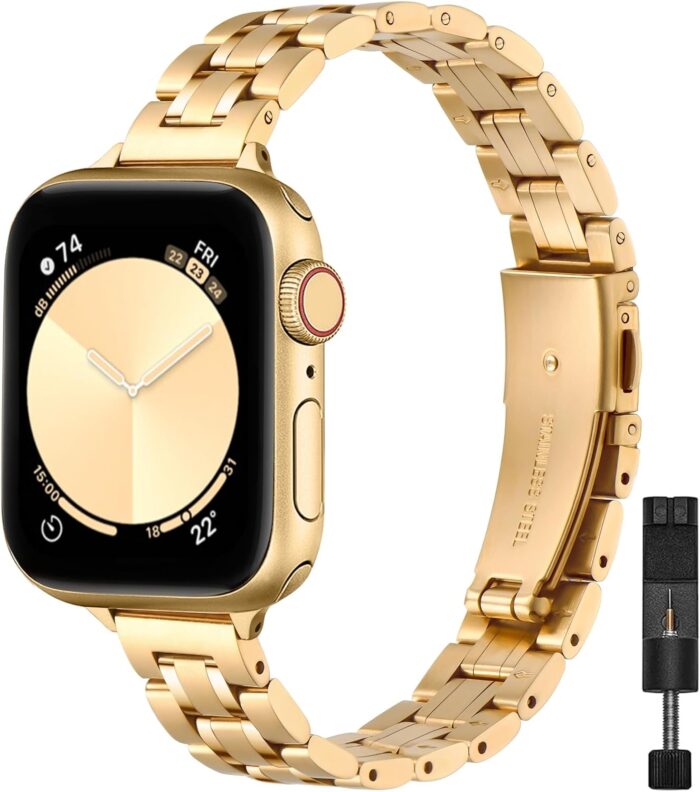 Gold Stainless Steel Wristband for Apple Watch