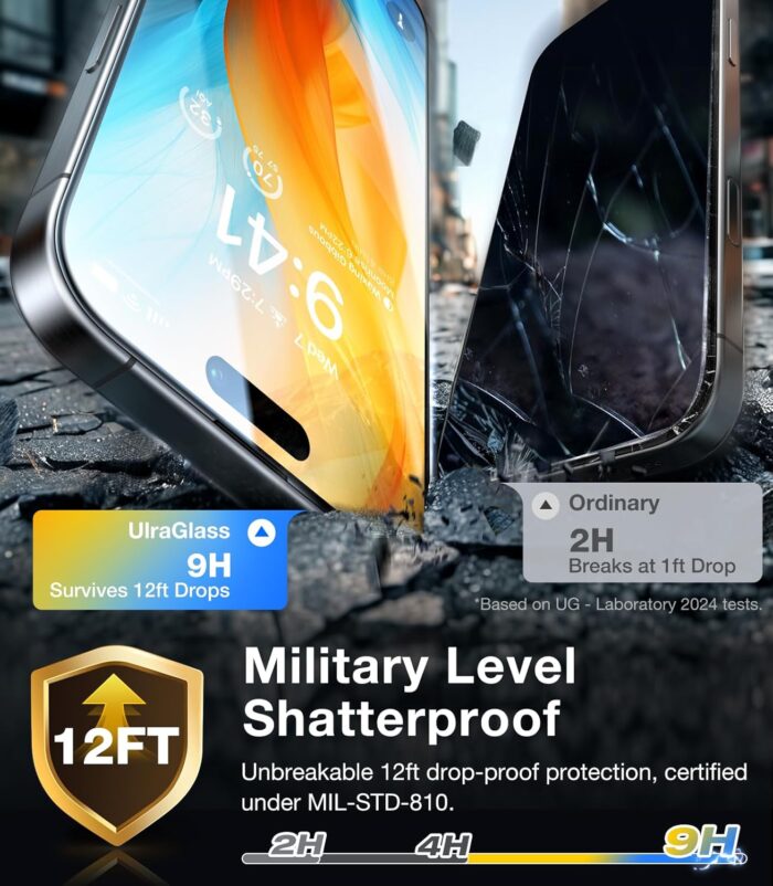Military-Grade Shatterproof Screen Protector for iPhone 16 Pro - Image 3
