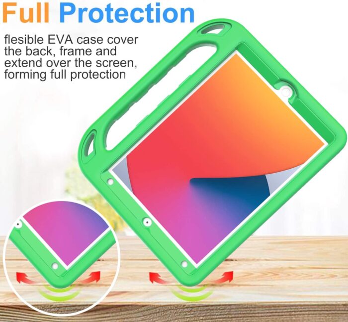 Shockproof Green iPad 10.2" Case for Kids - Image 6