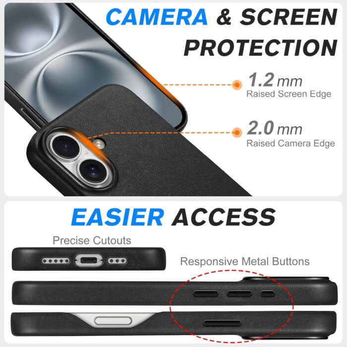 Genuine Leather Slim Case for iPhone 16 - Image 7