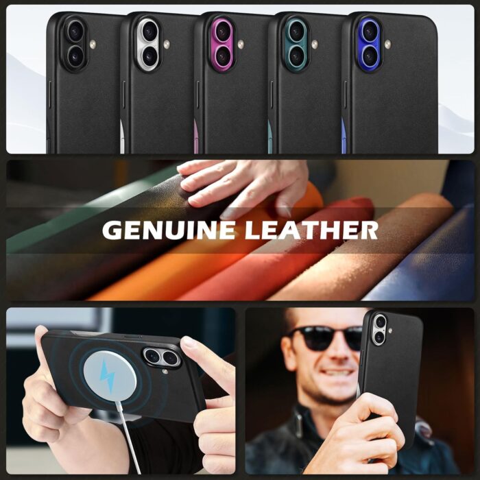 Genuine Leather Slim Case for iPhone 16 - Image 9