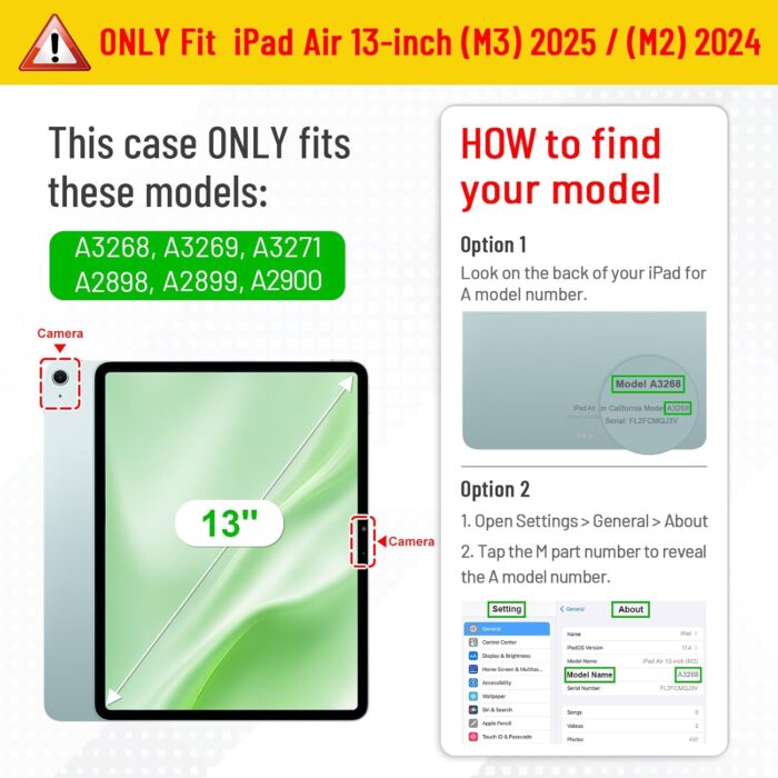 360-Degree Swivel Stand Cover for iPad Air 13" - Image 3