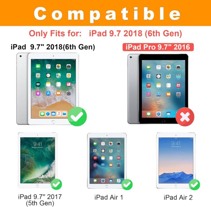 Stylish Brown PU Leather Folio Case for iPad 9.7" - Image 2