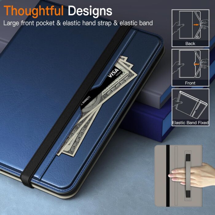 Navy PU Leather Folio for iPad A16 - Image 6