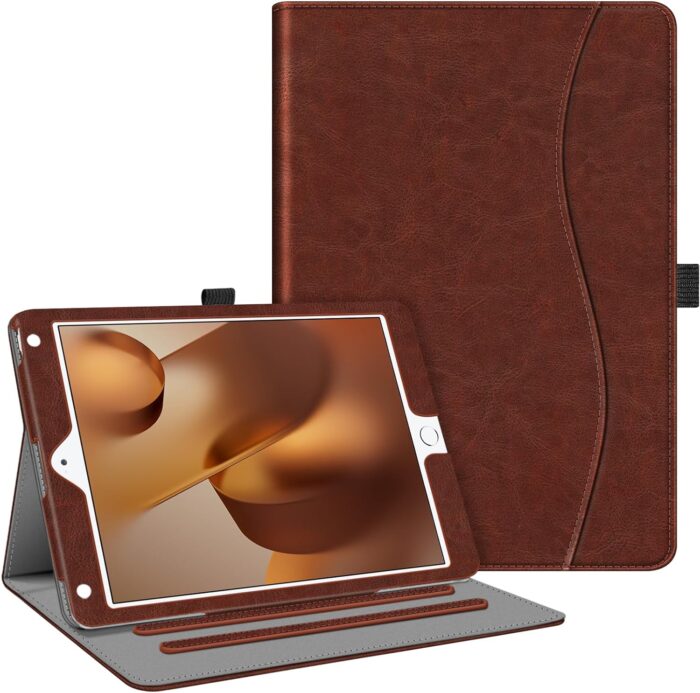 Vintage Brown Multi-Angle Stand for iPad 6th/5th, Air 1/2