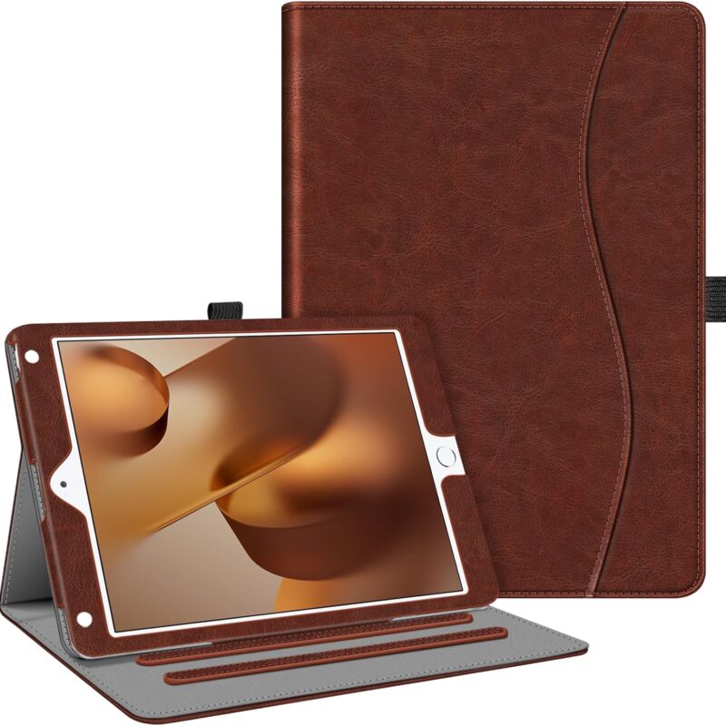 Vintage Brown Multi-Angle Stand for iPad 6th/5th, Air 1/2