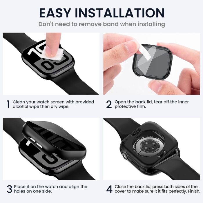 Waterproof Screen Protector Case for Apple Watch Series 10 SE 9 8 7 6 5 4 - Image 8