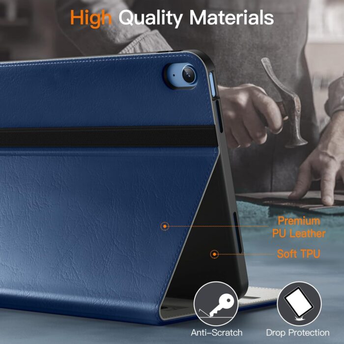Navy PU Leather Folio for iPad A16 - Image 3