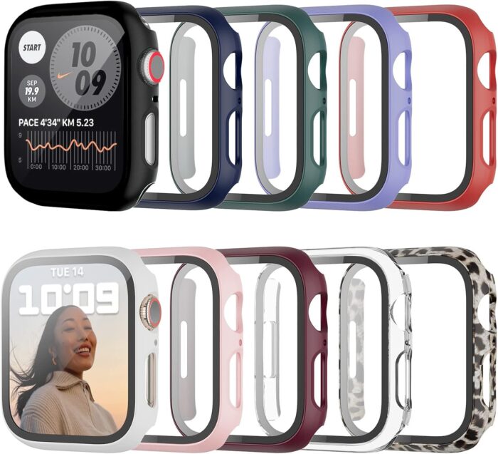 10-Pack Hard Case for Apple Watch 7/8 45mm