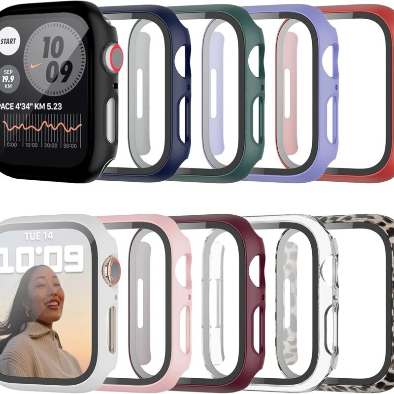 10-Pack Hard Case for Apple Watch 7/8 45mm