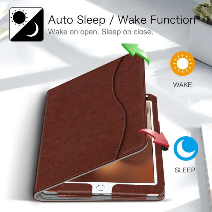 Vintage Brown Multi-Angle Stand for iPad 6th/5th, Air 1/2 - Image 3