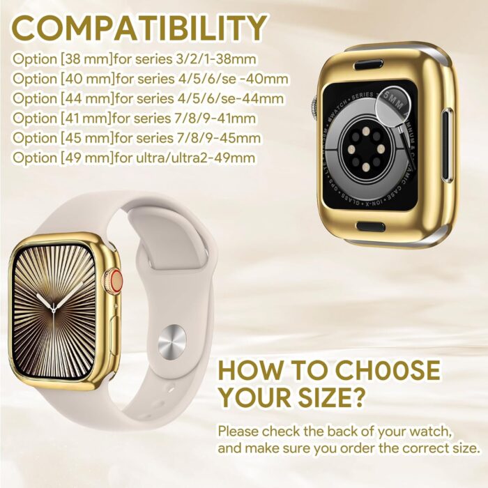 Gold TPU Case for Apple Watch Series 9/8/7 - Image 7